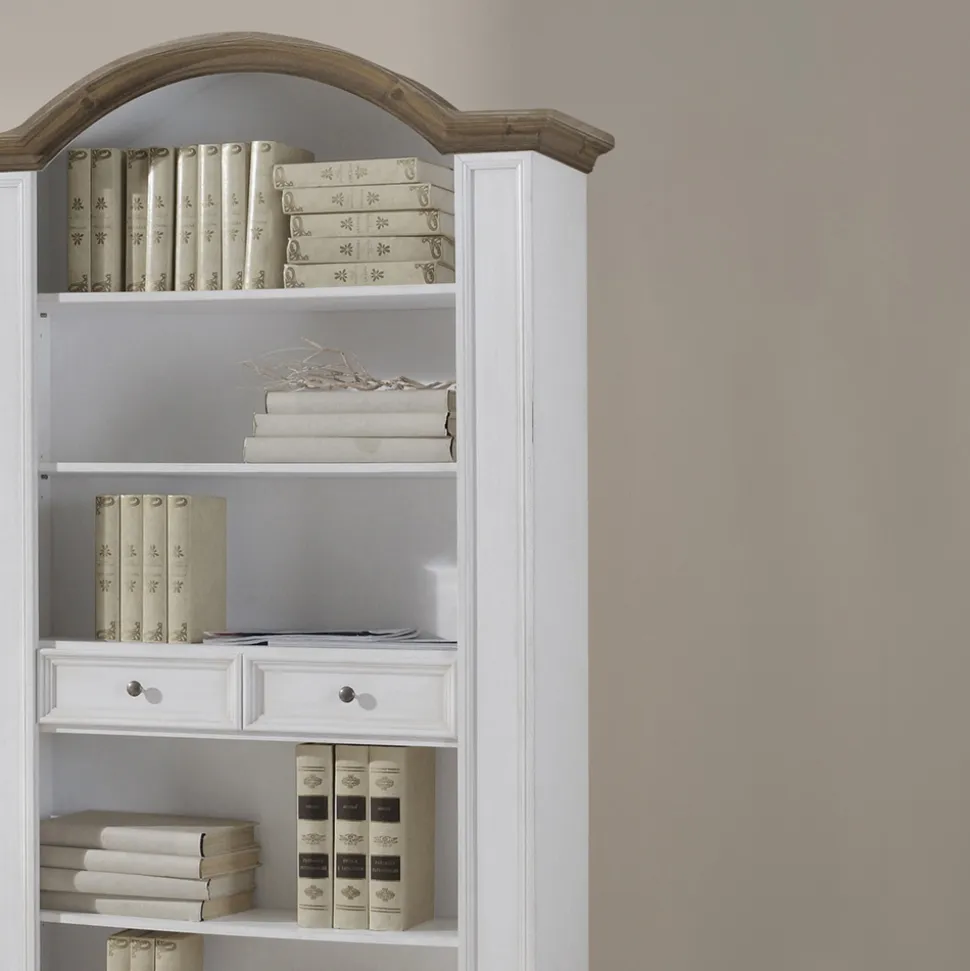 Libreria con 6 Vani a Giorno e 2 Cassetti Made in Italy - Flora
