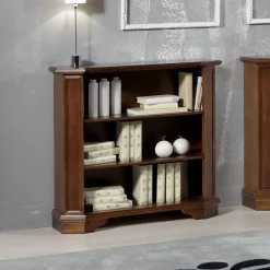 Libreria con 3 Vani a Giorno in Legno Impiallacciato Made in Italy - Epona