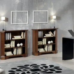 Libreria con 3 Vani a Giorno in Legno Impiallacciato Made in Italy - Epona