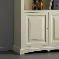 Libreria con 4 Vani e 2 Ante Realizzata in Legno Made in Italy - Eastre