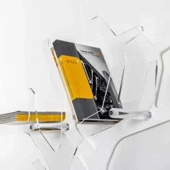 Libreria da parete bianca design moderno Carol, made in Italy