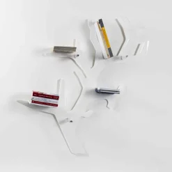 Libreria da parete bianca design moderno Carol, made in Italy