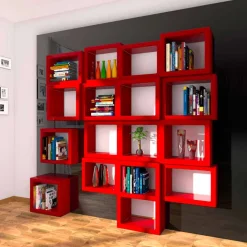 Libreria da parete design Fra011 Made in Italy