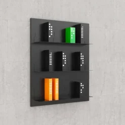 Libreria da parete design moderno Skyline 90x110 Mabele, design italiano