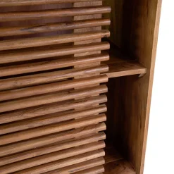Libreria da Soggiorno Realizzata in Legno di Acacia - Vortice