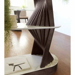 Libreria da Terra di Lusso in Legno con Piani in Gres Made in Italy - Aspide