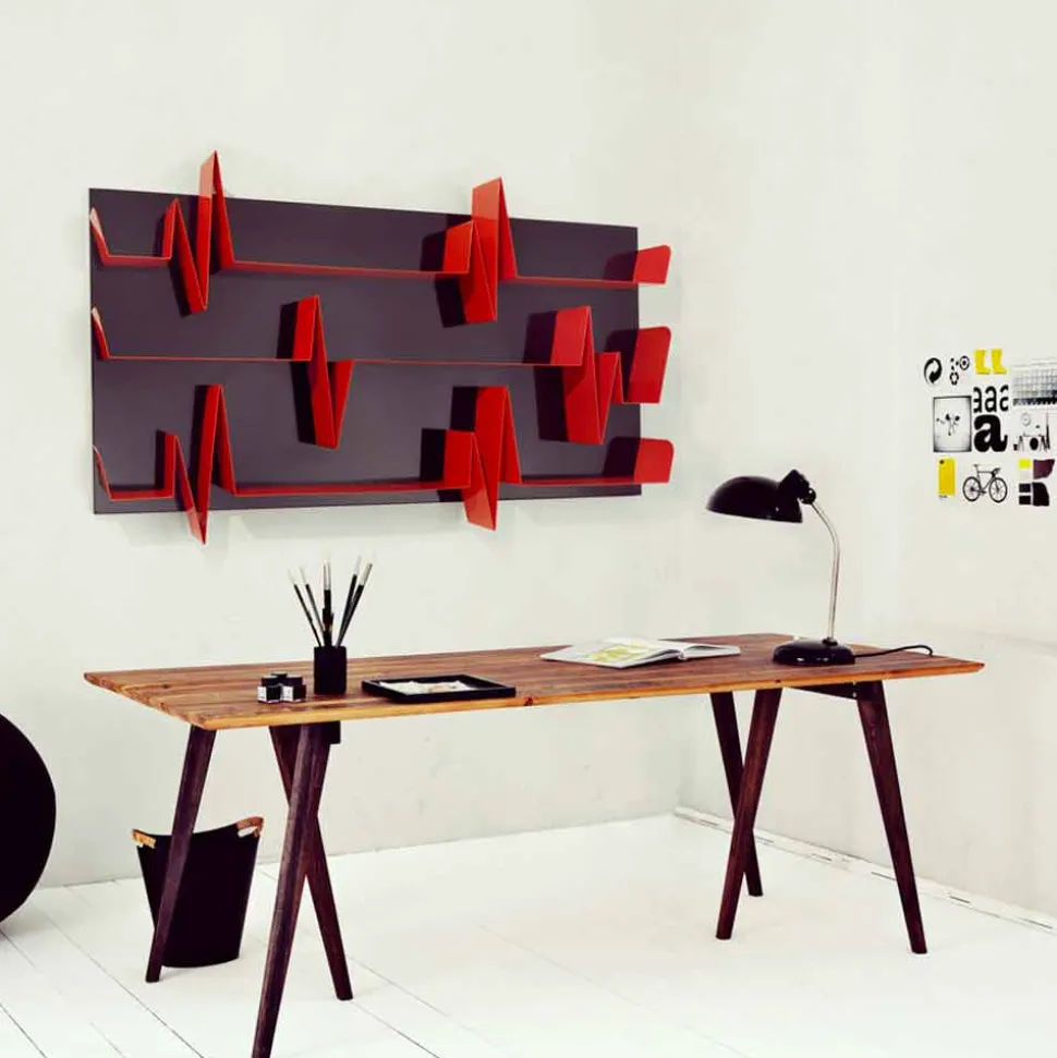 Libreria design Battikuore 186x101 (3 Ripiani) Mabele , prodotto artigianale