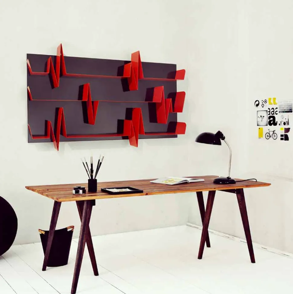 Libreria design Battikuore 186x101 (3 Ripiani) Mabele , prodotto artigianale