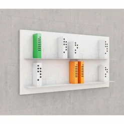 Libreria design da muro Skyline 130x70 Mabele, prodotto artigianale