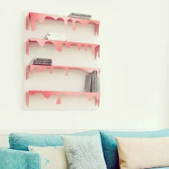 Libreria design da parete Kolata 90x110 (4 Ripiani) Mabele, prodotto artigianale