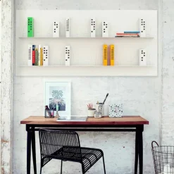 Libreria design da parete Skyline 186x86 Mabele,fatta artigianalmente in metallo