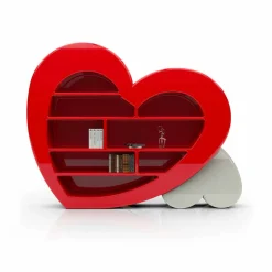 Libreria Design in Solid Surface Cuore Made in Italy
