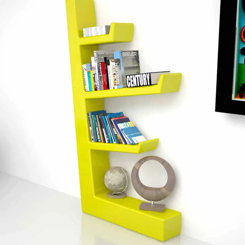 Libreria design moderno in Solid Surface Austen, made in Italy
