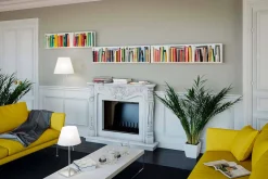 Libreria di Design Moderno da Parete in Metallo Bianco Made in Italy – Bolivia