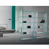 Libreria Freestanding in Vetro Extrachiaro a 6 Ripiani Made in Italy - Ramen