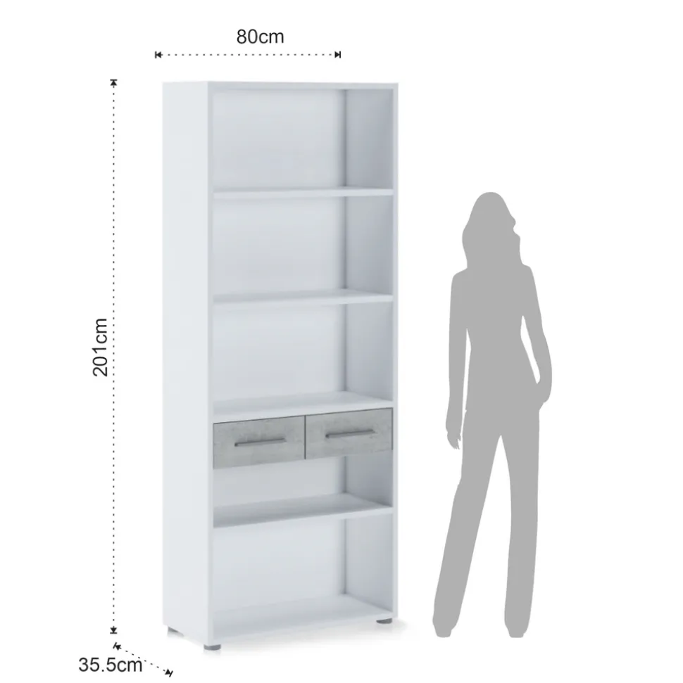 Libreria in Legno Rivestito Melaminico in Diverse Misure - Stagno