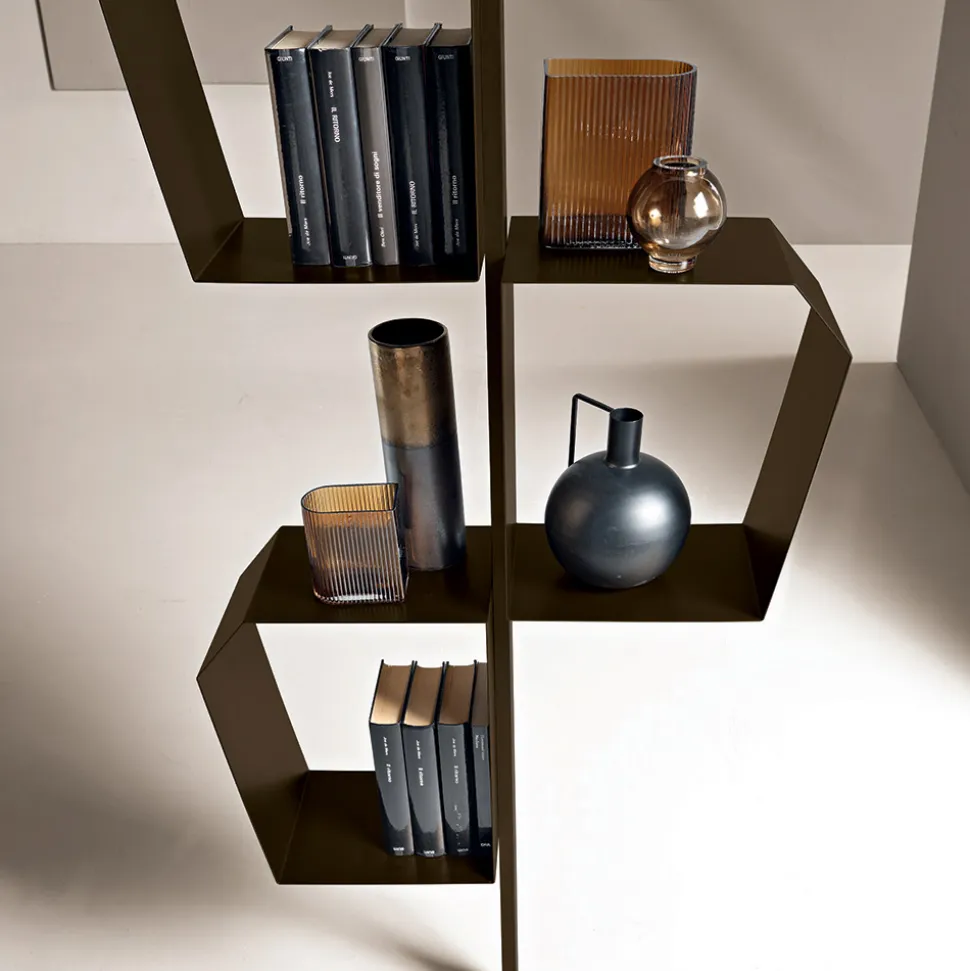 Libreria in Metallo Verniciato con Piedino Regolabile Made in Italy - Fernanda