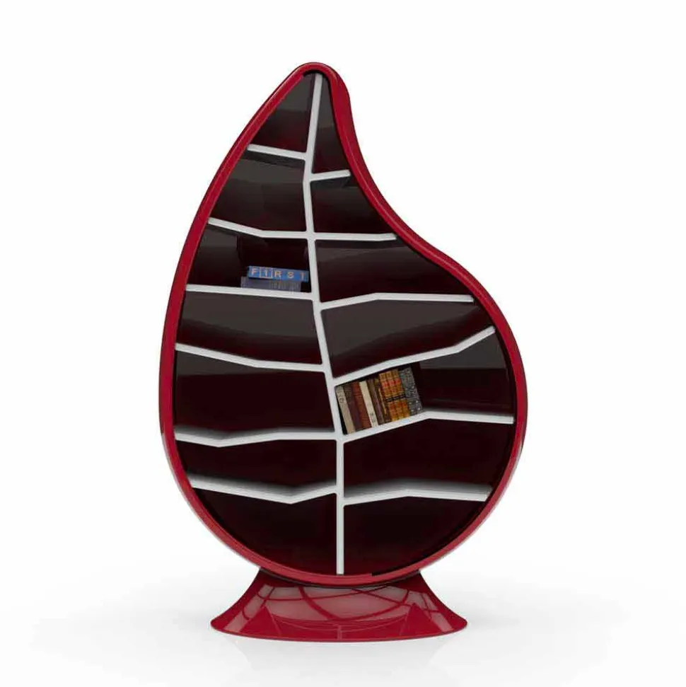 Libreria moderna in Solid Surface Clorofilla made in Italy