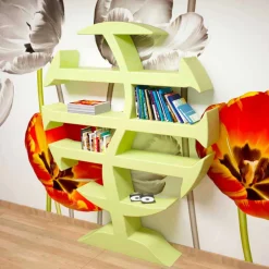 Libreria moderna Stevenson fatta artigianalmente in Italia