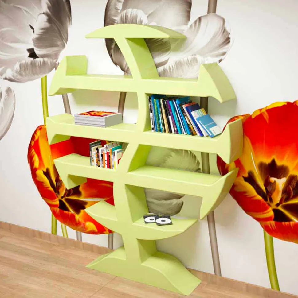 Libreria moderna Stevenson fatta artigianalmente in Italia