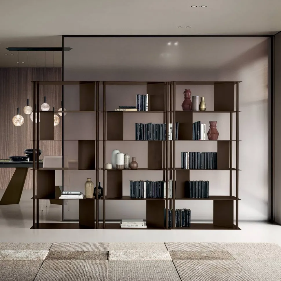 Libreria Verticale Realizzata in Metallo Verniciato Made in Italy - Filiberta