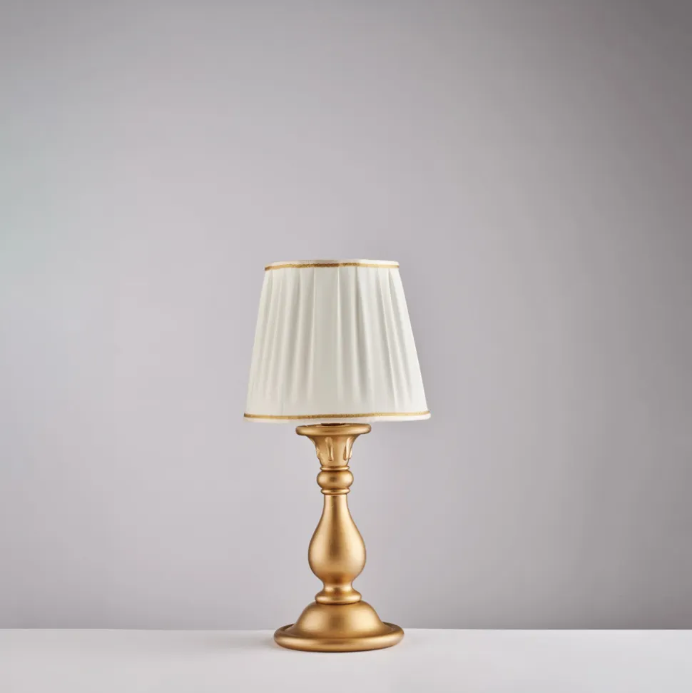 Lume in Legno con Paralume a Candela Made in Italy - Siena