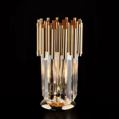Lumetto in Ferro Dorato con Strass Made in Italy - Parigi