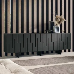Madia con 4 Ante con Apertura Push Pull in MDF Made in Italy - Fabrizia