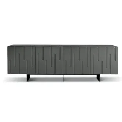 Madia con 4 Ante con Apertura Push Pull in MDF Made in Italy - Fabrizia