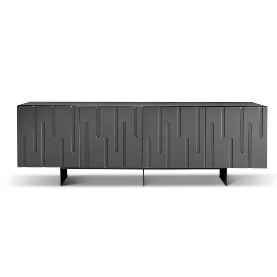 Madia con 4 Ante con Apertura Push Pull in MDF Made in Italy - Fabrizia