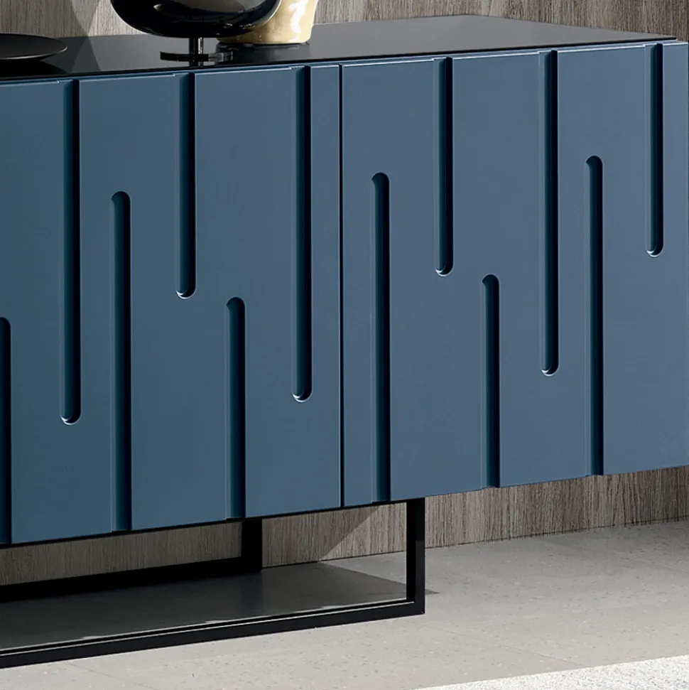 Madia con 4 Ante con Apertura Push Pull in MDF Made in Italy - Fabrizia