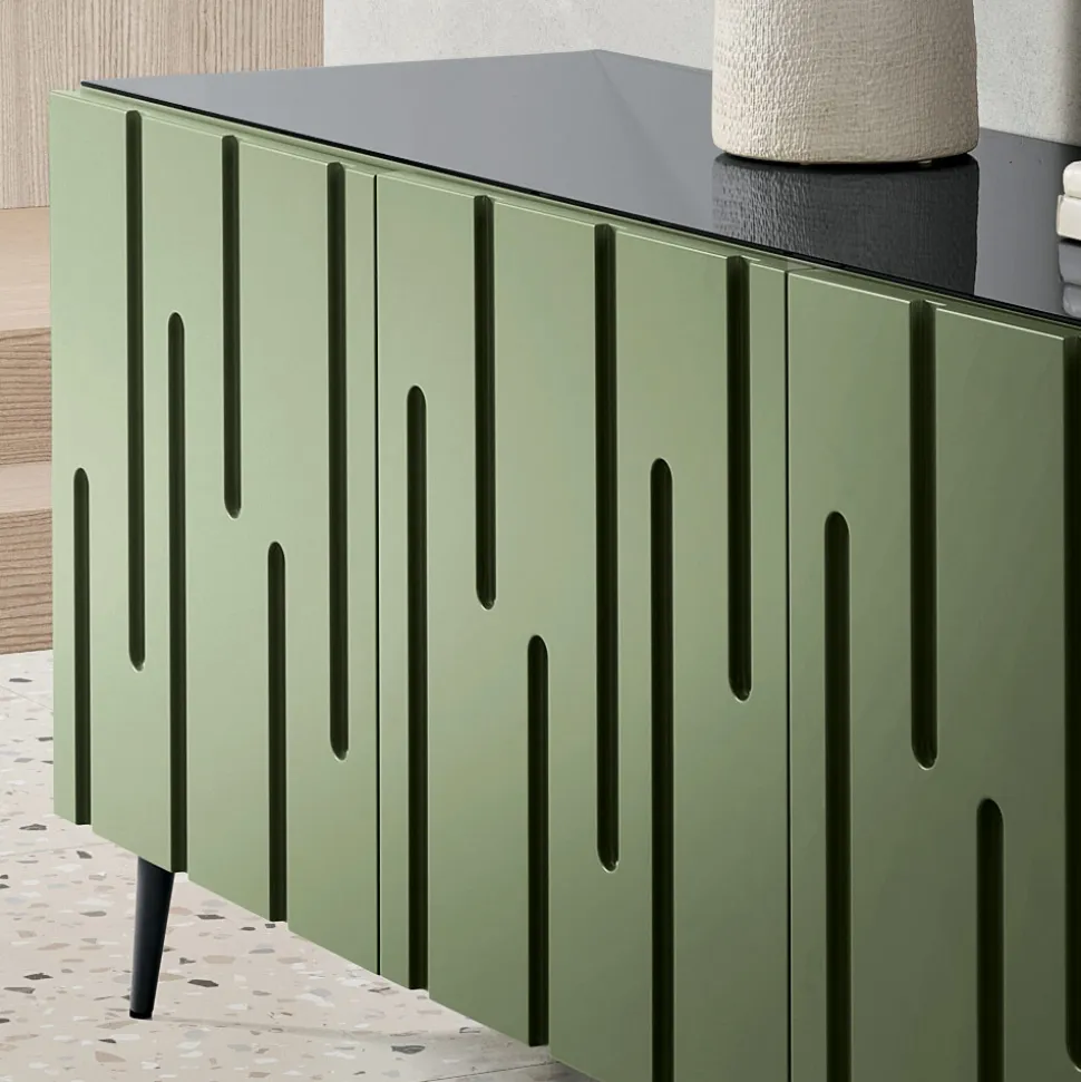 Madia con 3 Ante con Apertura Push Pull in MDF Made in Italy - Fabrizia