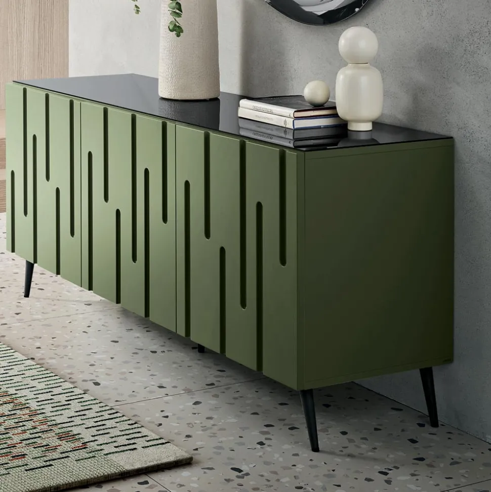 Madia con 3 Ante con Apertura Push Pull in MDF Made in Italy - Fabrizia