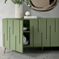 Madia con 3 Ante con Apertura Push Pull in MDF Made in Italy - Fabrizia