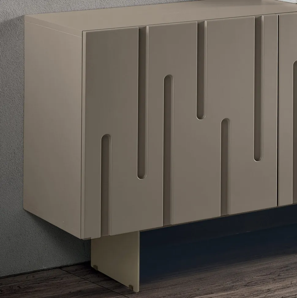 Madia con 2 Ante con Apertura Push Pull in MDF Made in Italy - Fabrizia