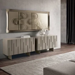 Madia con 2 Ante con Apertura Push Pull in MDF Made in Italy - Fabrizia