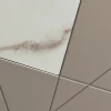 Madia con 4 Ante in MDF Laccato Pantografate e Inserti in Vetro Effetto Marmo - Danila