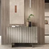 Madia con 2 Ante in MDF Rivestito in PVC Laccato Made in Italy - Dorotea