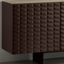 Madia con 4 Ante in MDF Rivestito in PVC Laccato Made in Italy - Dorotea