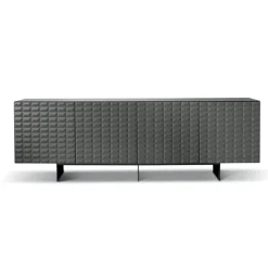 Madia con 4 Ante in MDF Rivestito in PVC Laccato Made in Italy - Dorotea
