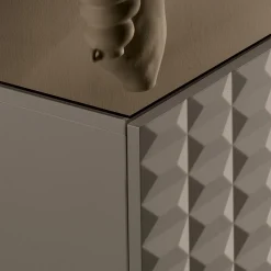 Madia con 4 Ante in MDF Rivestito in PVC Laccato Made in Italy - Dorotea