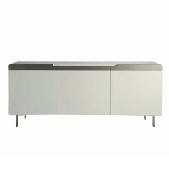 Madia con Scocca e Ante in Mdf Base a 4 Piedi Made in Italy - Corallo