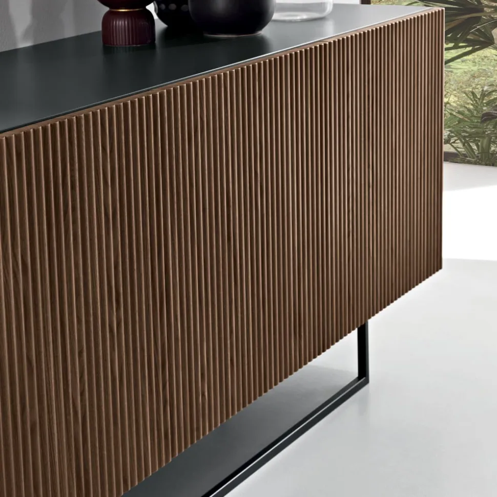 Madia da Interno con Scocca in Nobilitato e Ante in MDF Rivestito in PVC - Estella