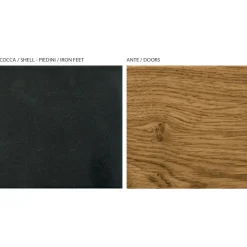 Madia da Salotto con 3 Ante in Finitura Rovere Nodato Country Made in Italy - Arne