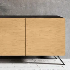 Madia da Salotto con 4 Ante in Finitura Frassino Naturale Made in Italy - Melek