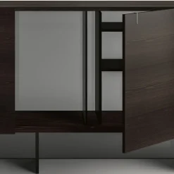 Madia da Salotto in Legno con Struttura in Vetro Made in Italy - Azuki
