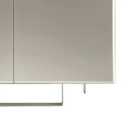 Madia da Soggiorno con 2 Ante in Finitura Nichel Made in Italy - Ulles