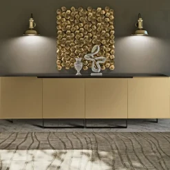 Madia da Soggiorno con 4 Ante in Diverse Finiture Made in Italy - Heidi
