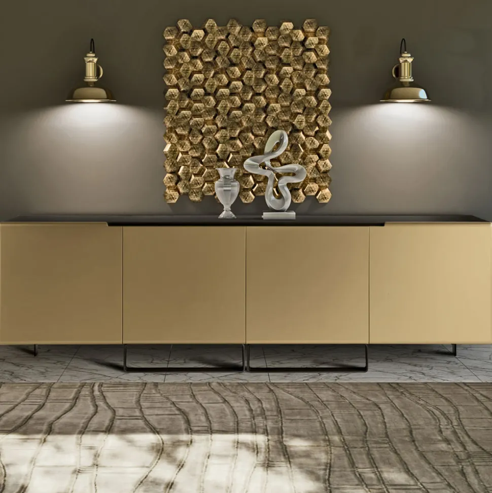 Madia da Soggiorno con 4 Ante in Diverse Finiture Made in Italy - Heidi