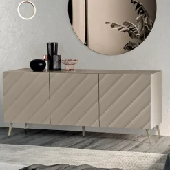 Madia da Soggiorno con 3 Ante in MDF Disponibili in Diverse Finiture - Elettra